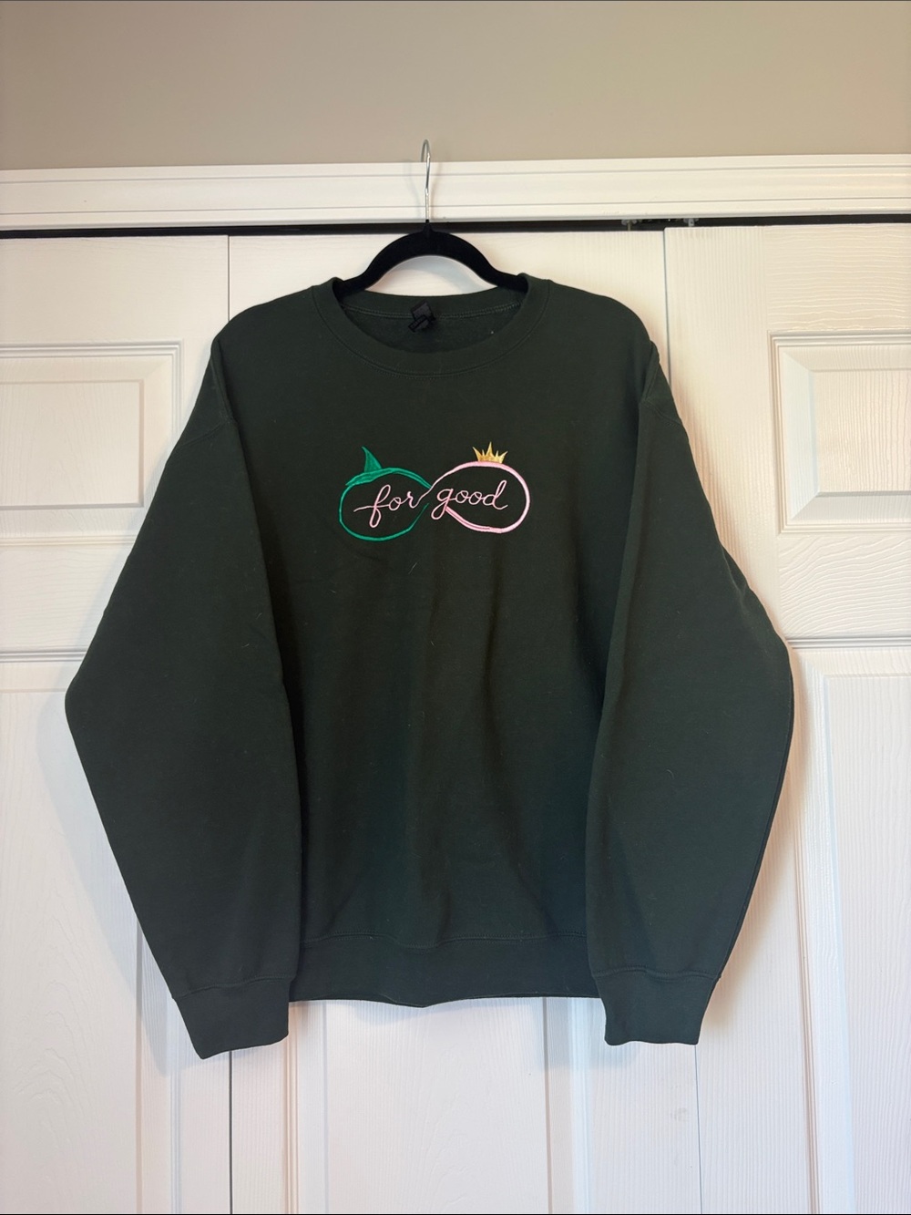 Dark Green Wicked 'for good' Crewneck Sweatshirt
